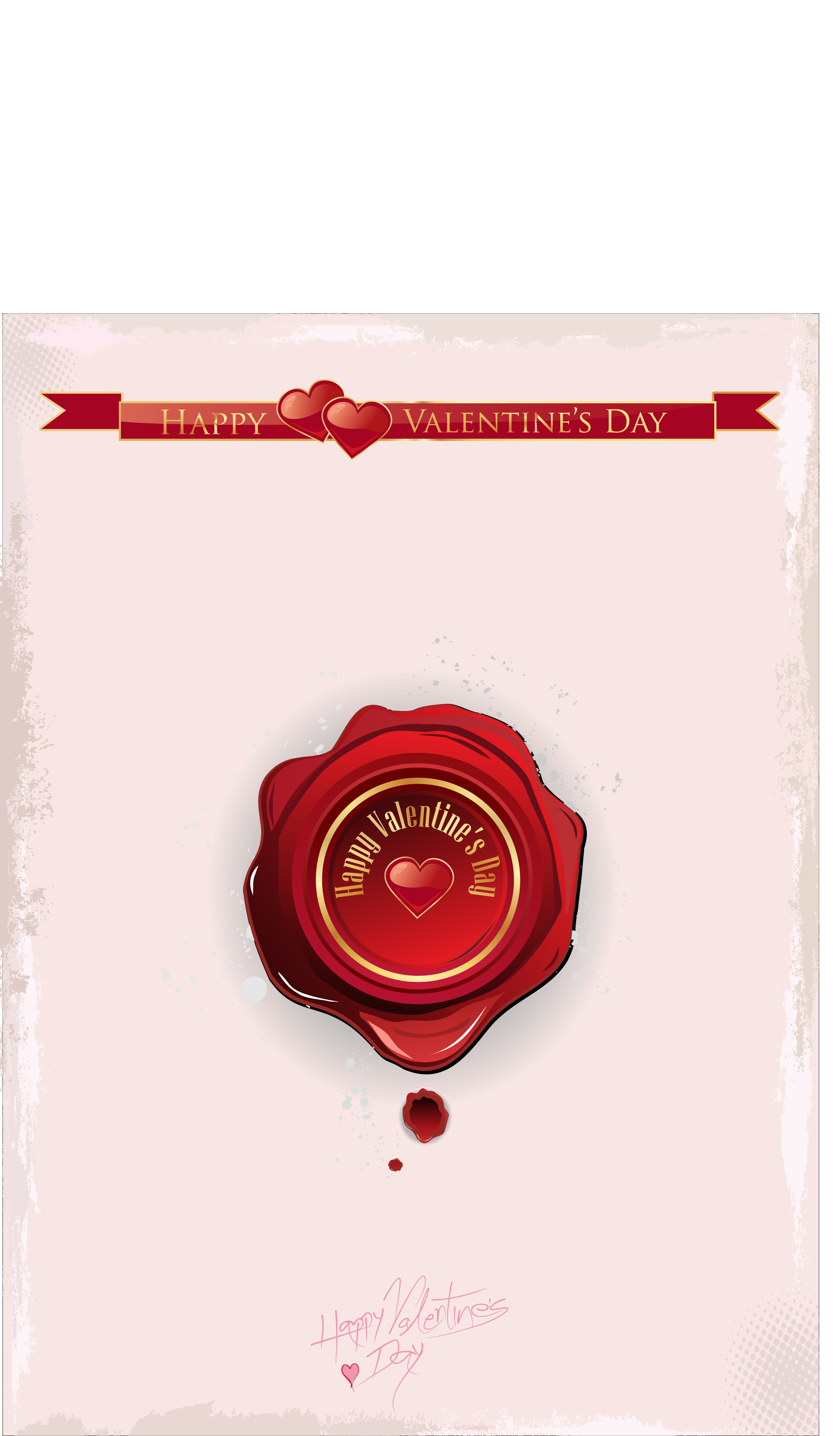 red wax seal cards vector