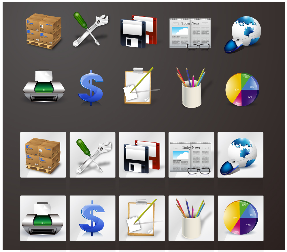 various tools icon vector