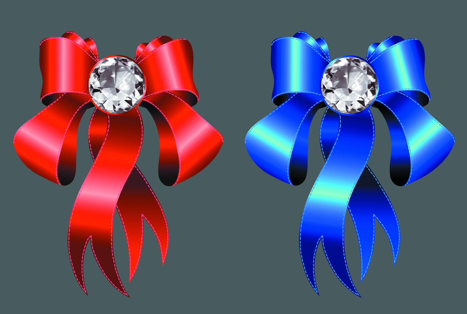 ribbons knot vector graphics