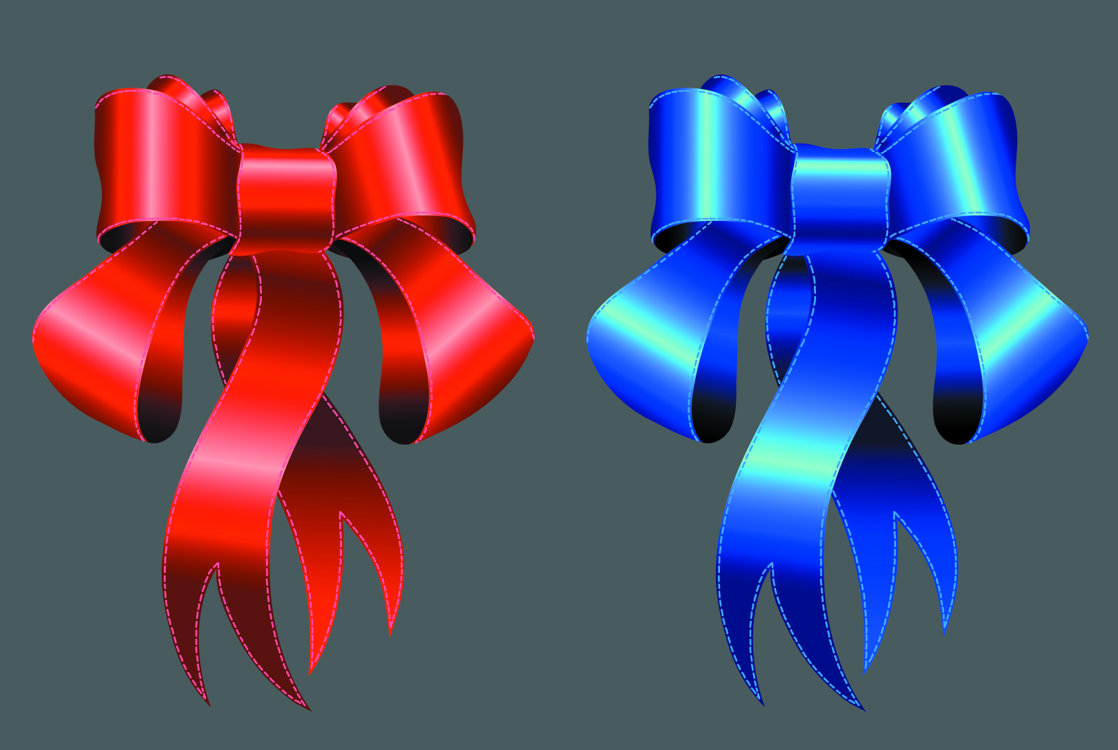 ribbons knot vector graphics