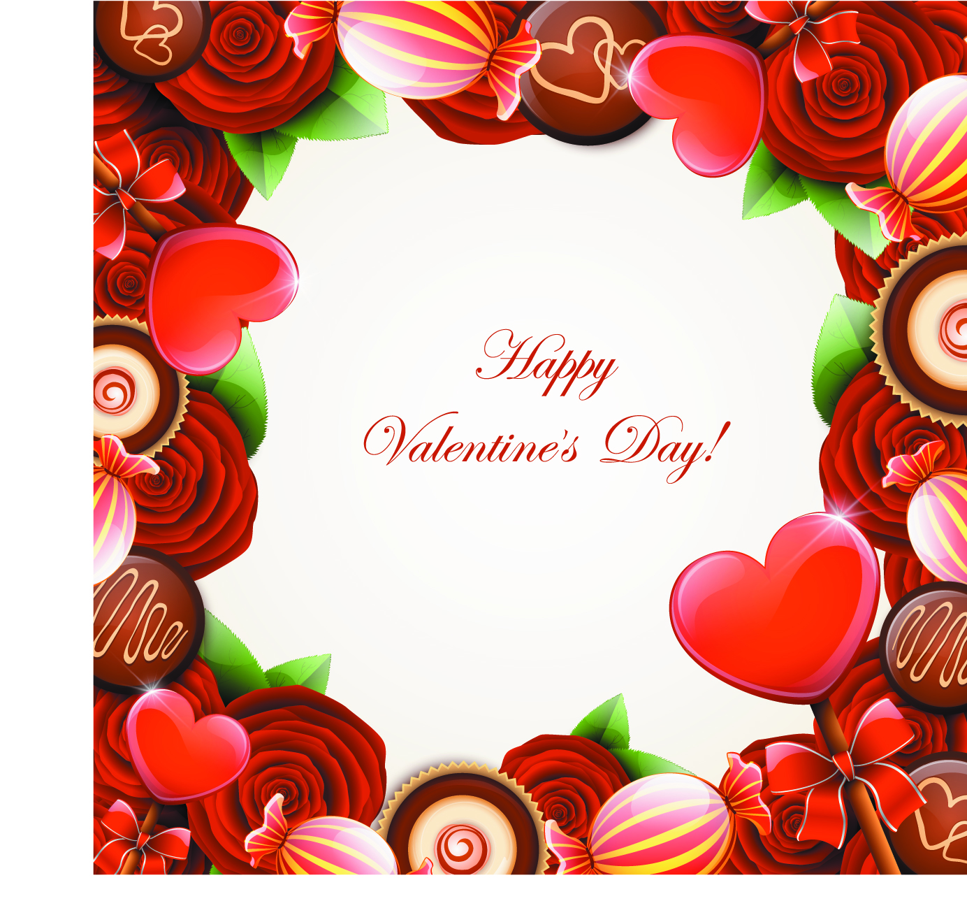 valentine day sweets cards vector