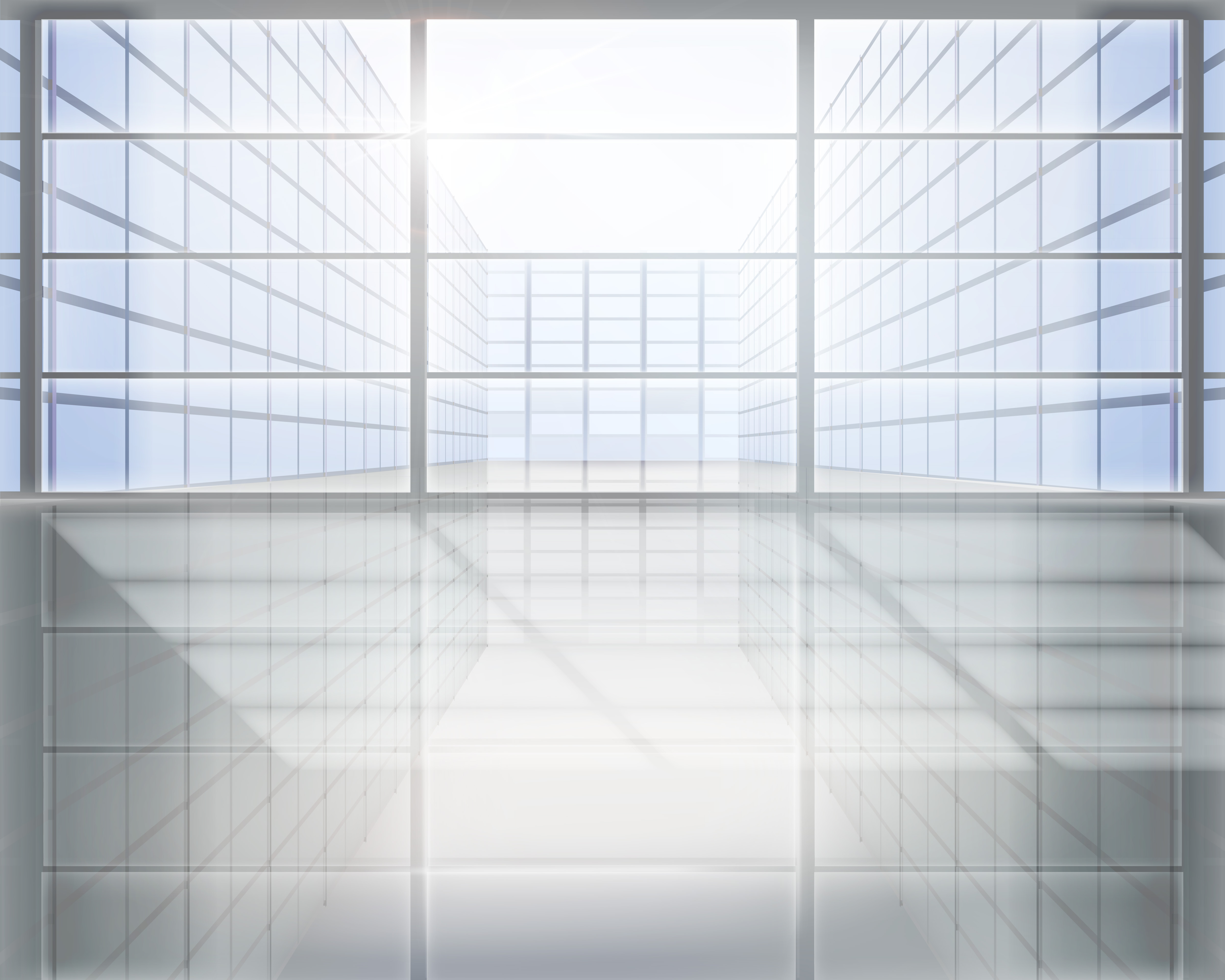 spacious and bright windows vector