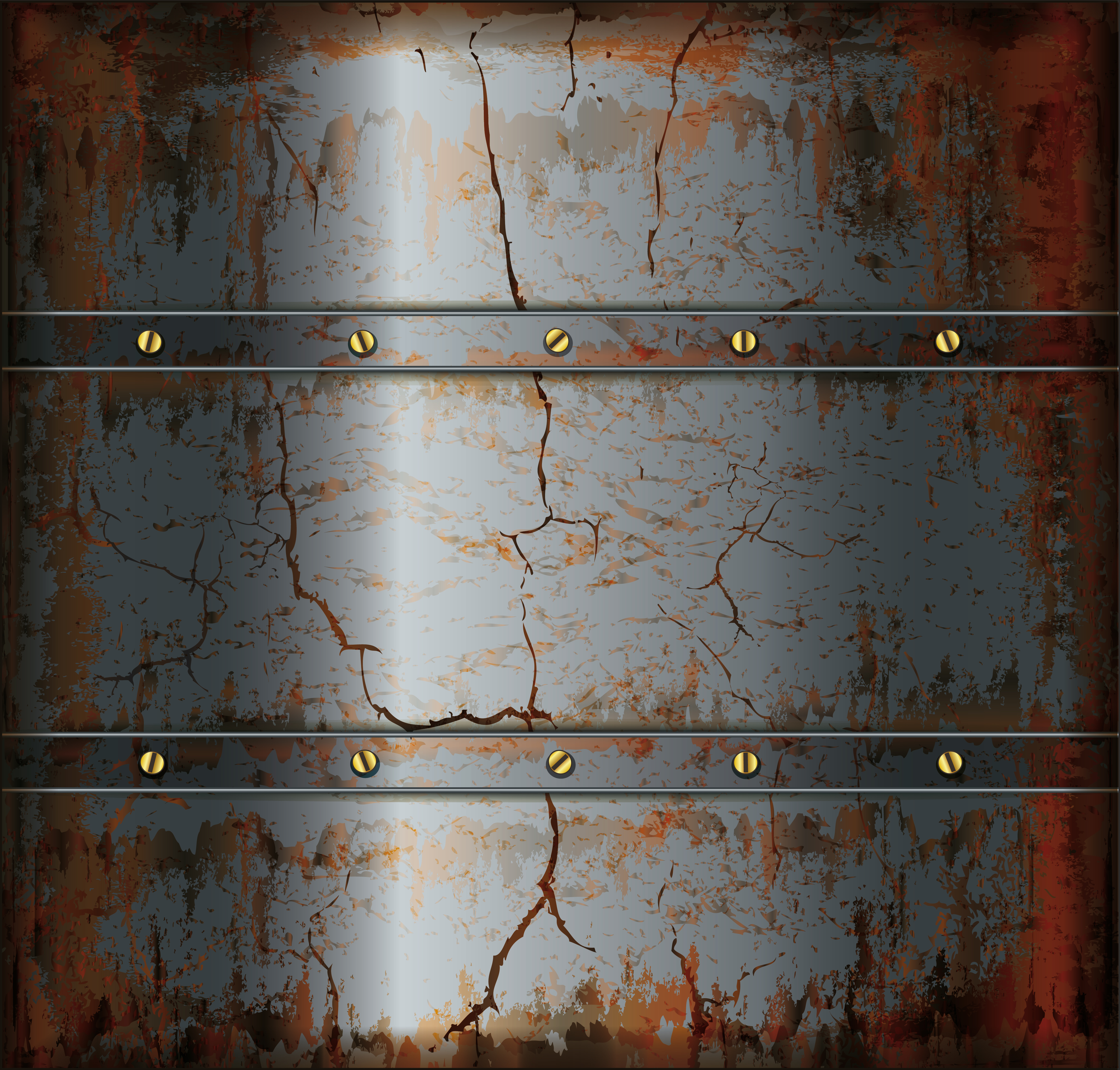 vector set of rusted metal texture background