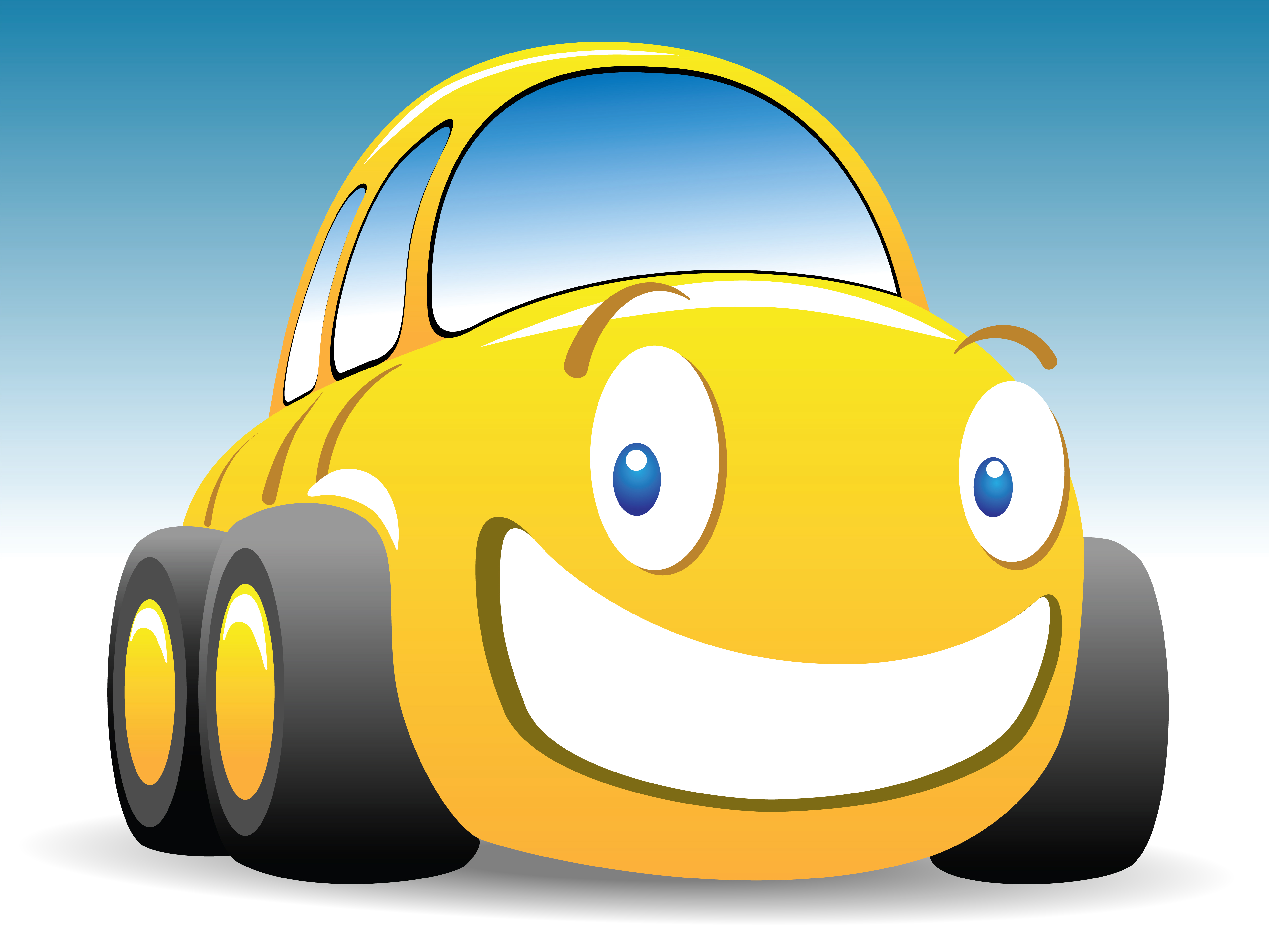 funny color cartoon cars vector