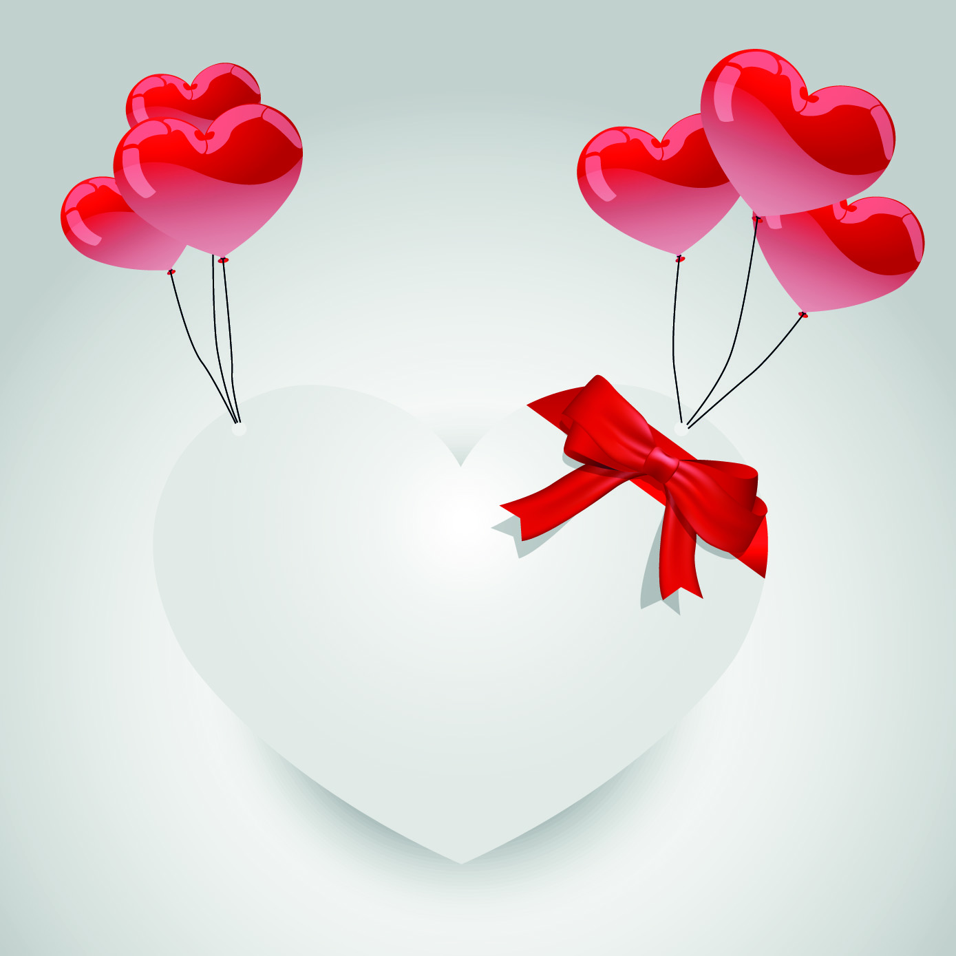 valentine day hearts elements vector