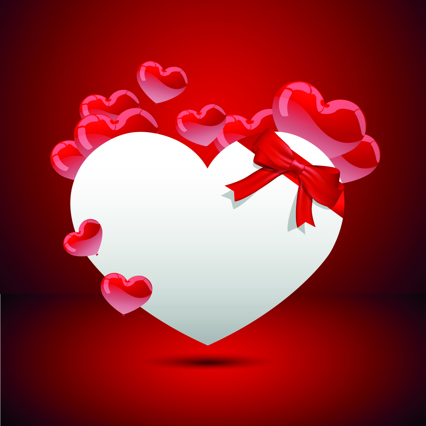 valentine day hearts elements vector