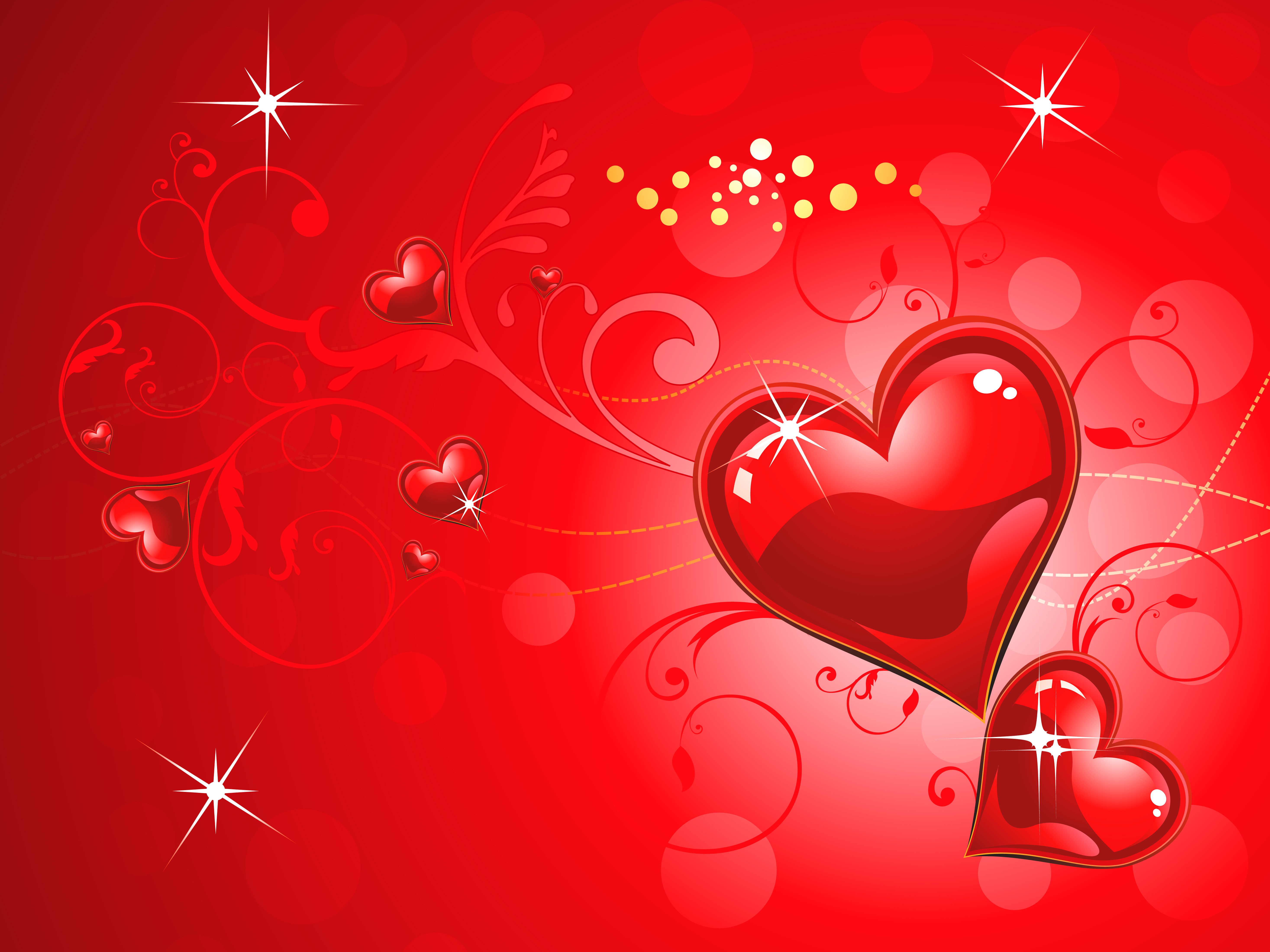 happy valentines hearts illustration vector