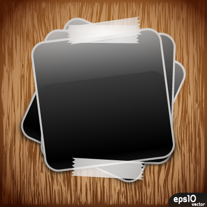 set of polaroid photo frames vector