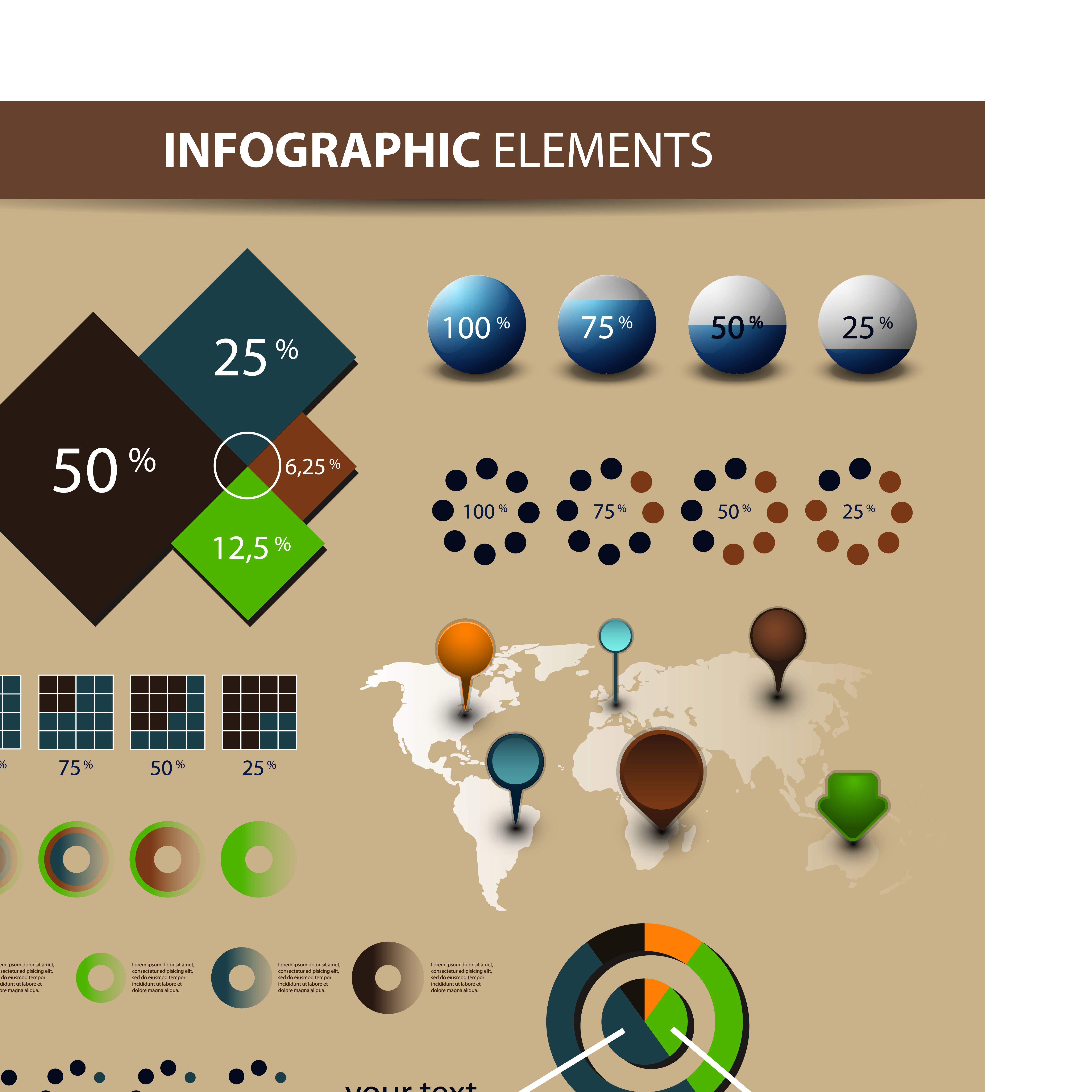 year infographics elements vector