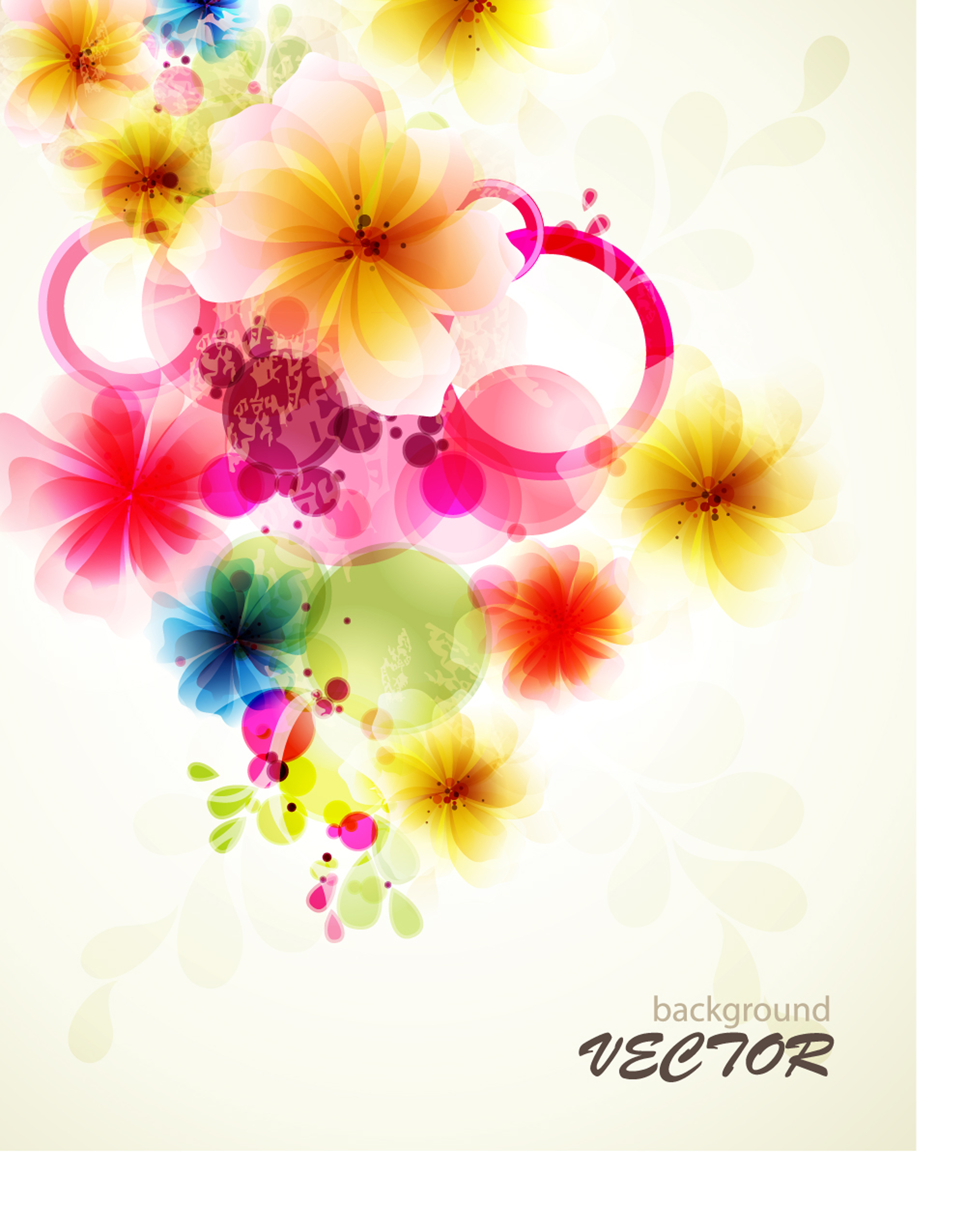 shiny colorful flower background vector