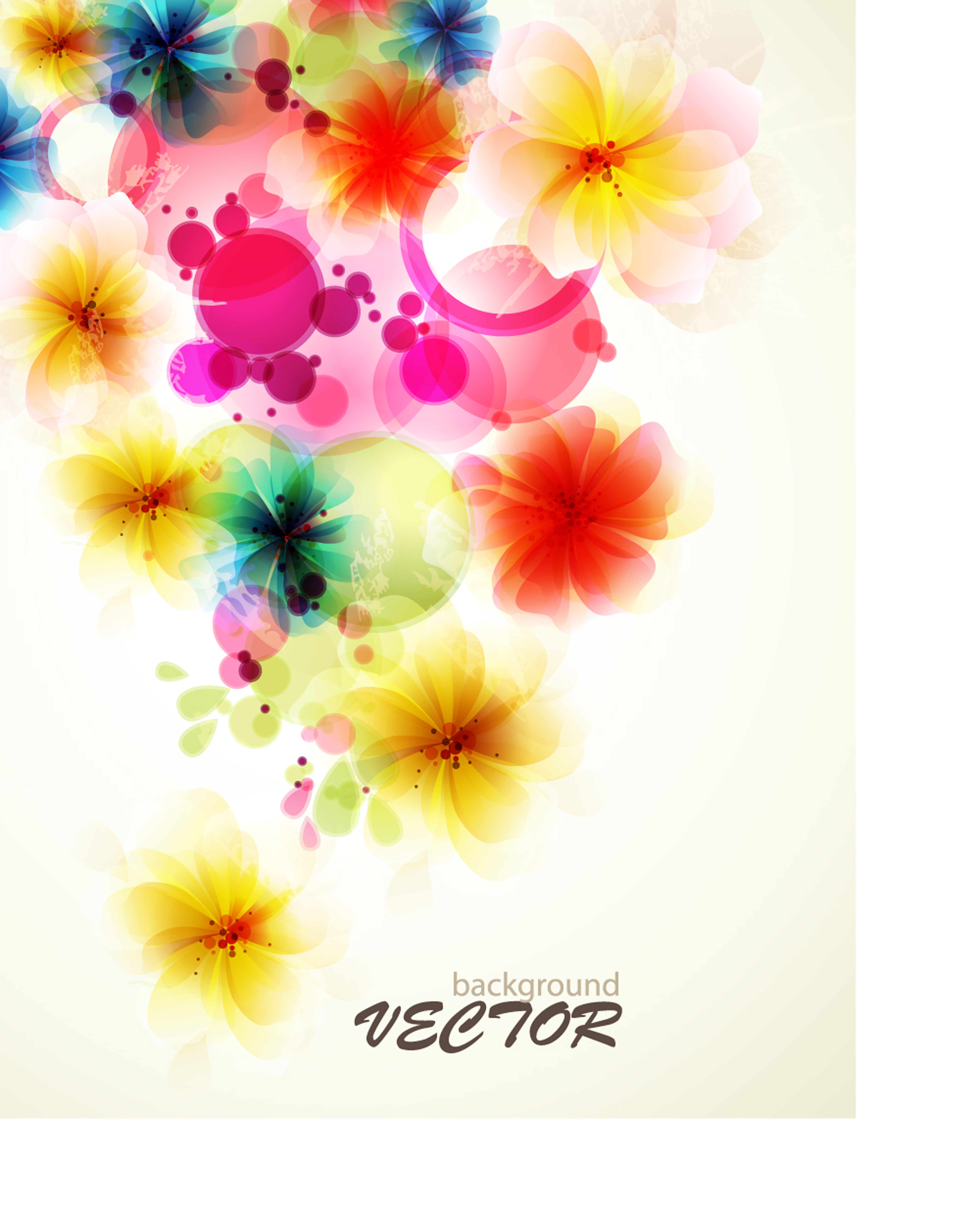 shiny colorful flower background vector