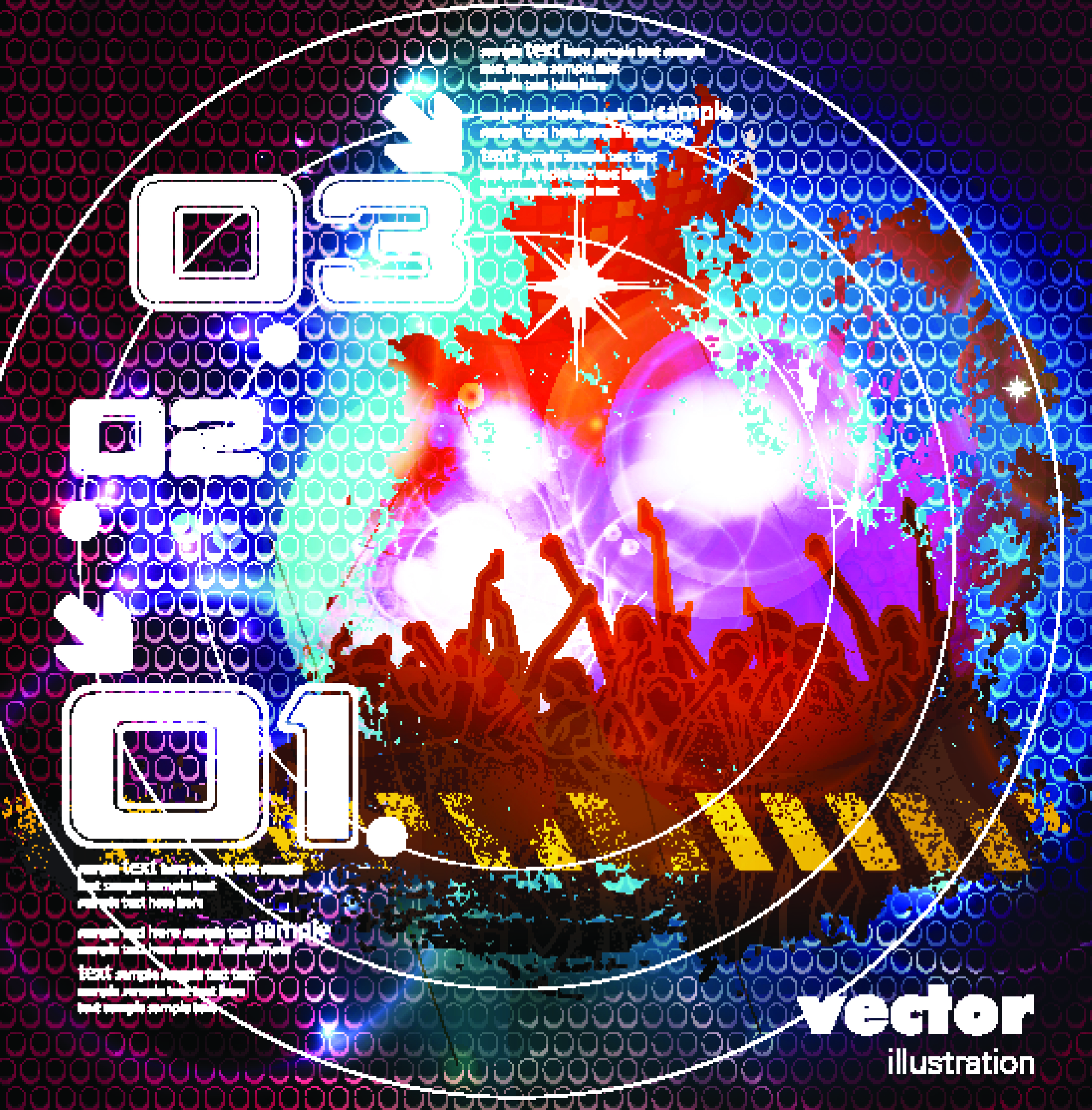 vector of music elements illustration art