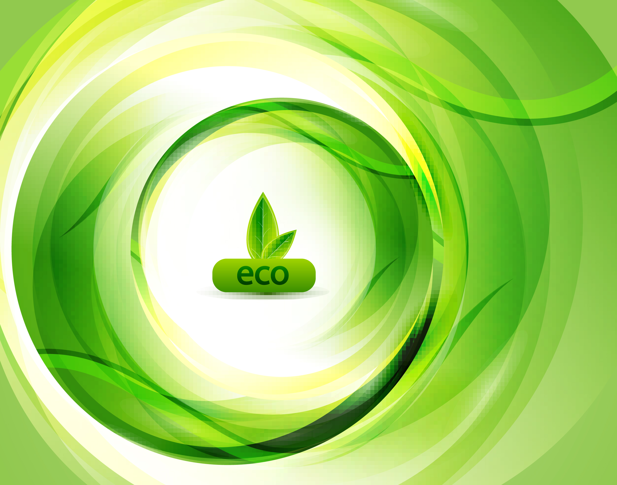 green eco elements background vector