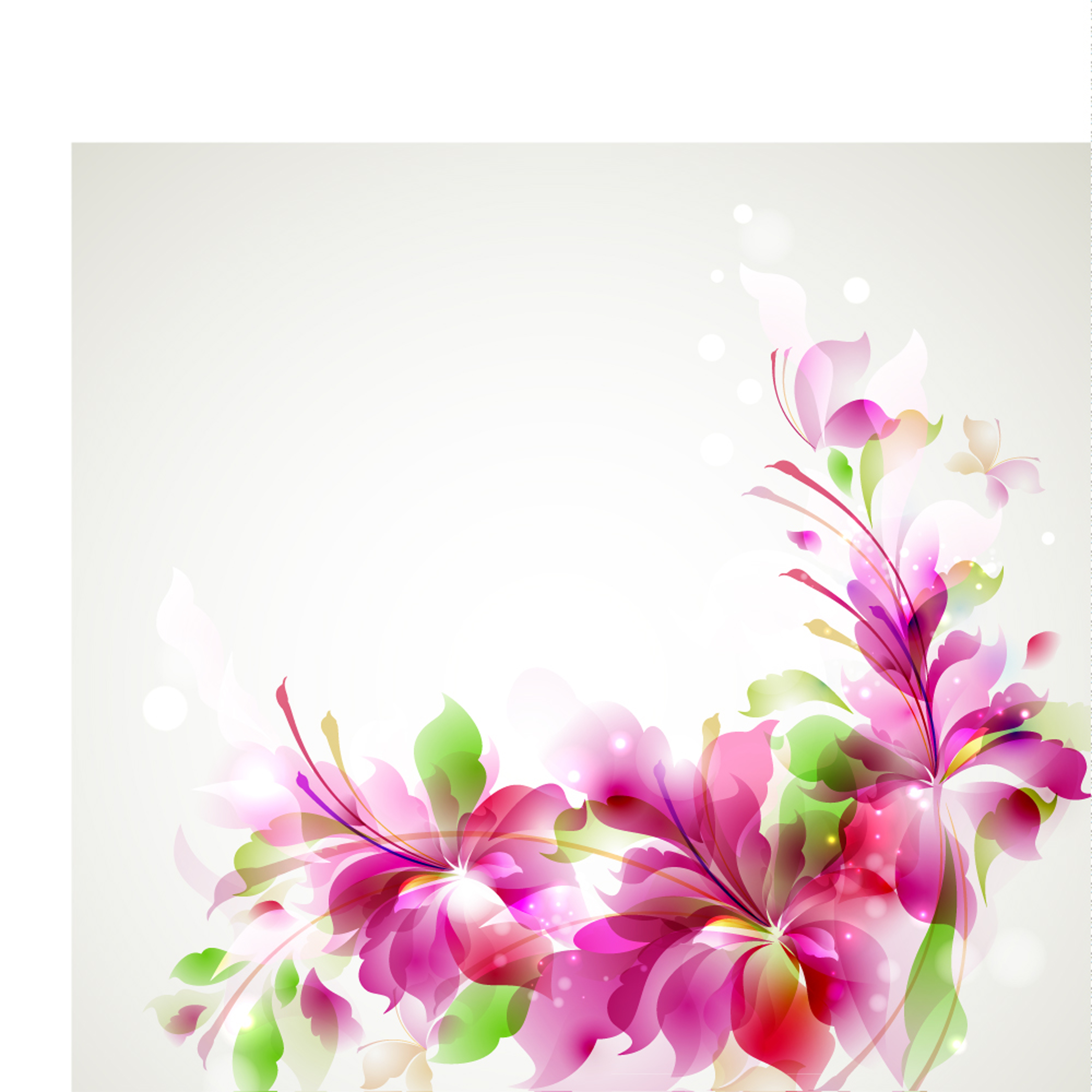 stylish shiny flower art background vector