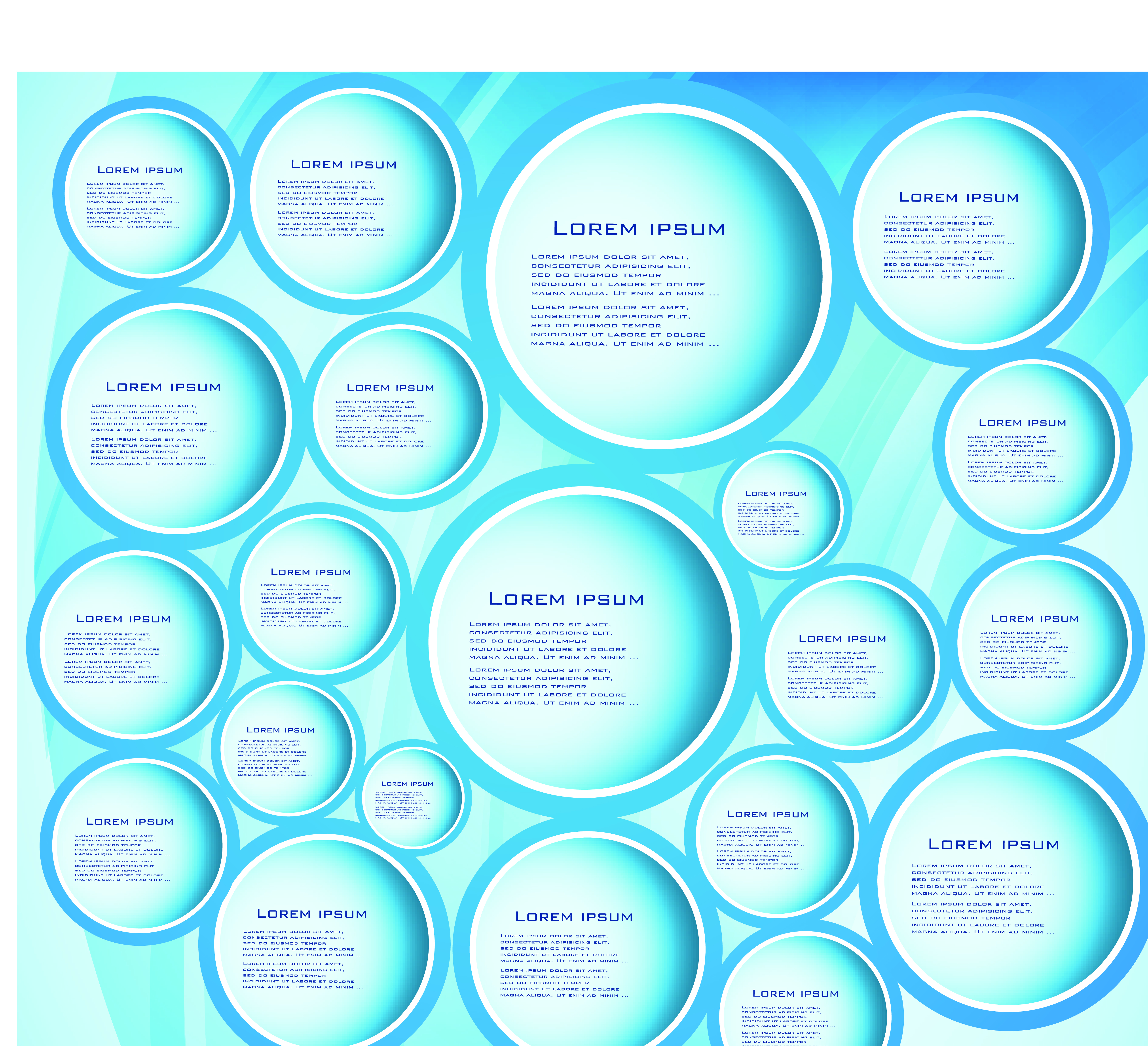 vector elements of circle and cloud for the text template