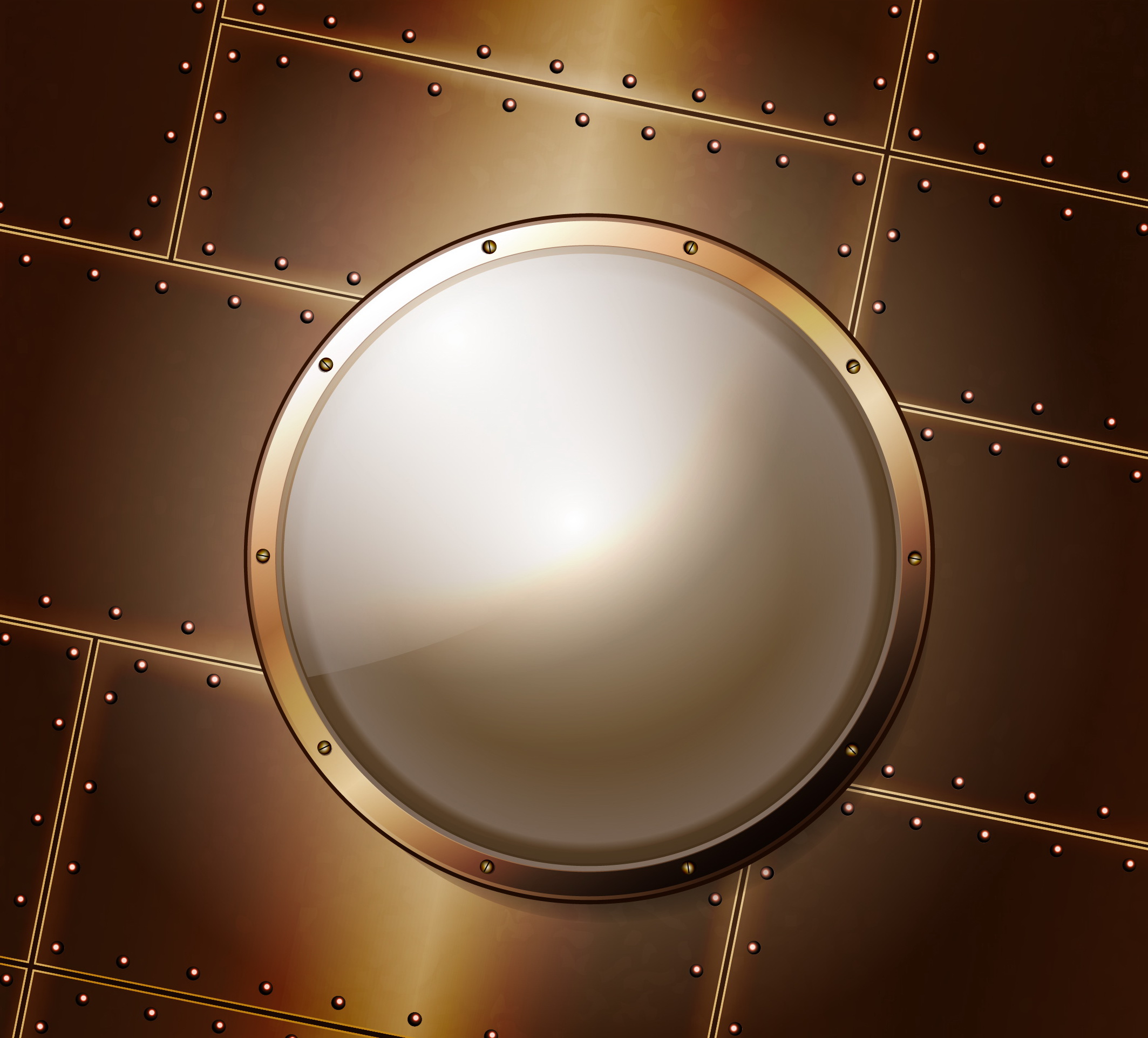 steel porthole elements vector background