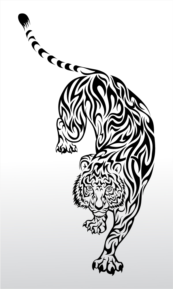 set of tiger vector picture art