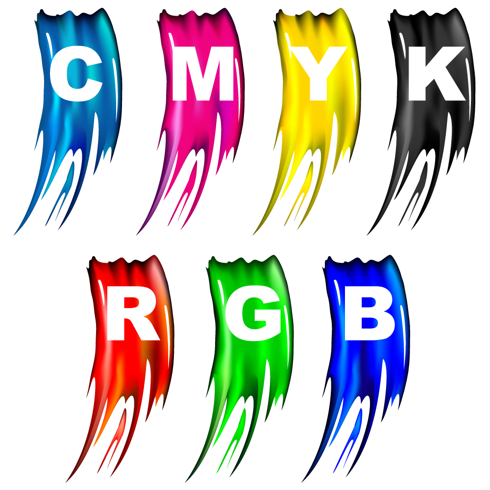 set of rgb color elements vector