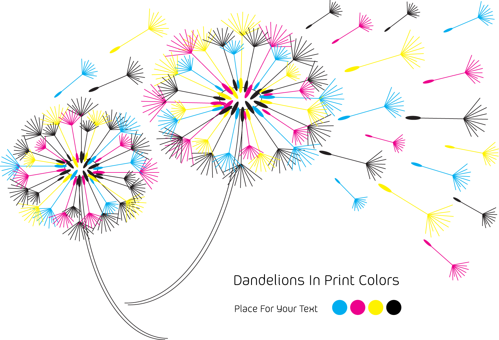 set of rgb color elements vector