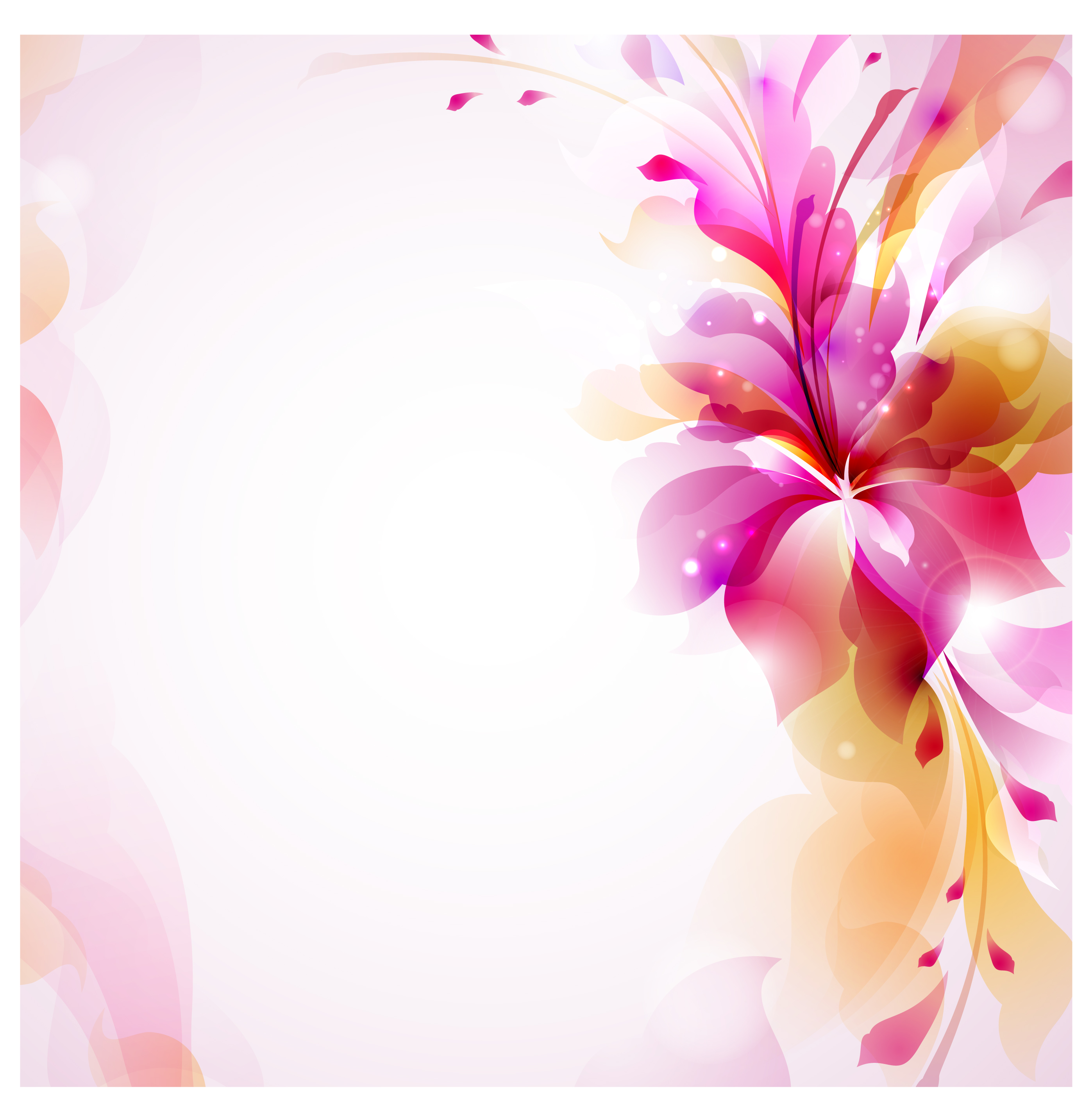 free vector halation with flowers background