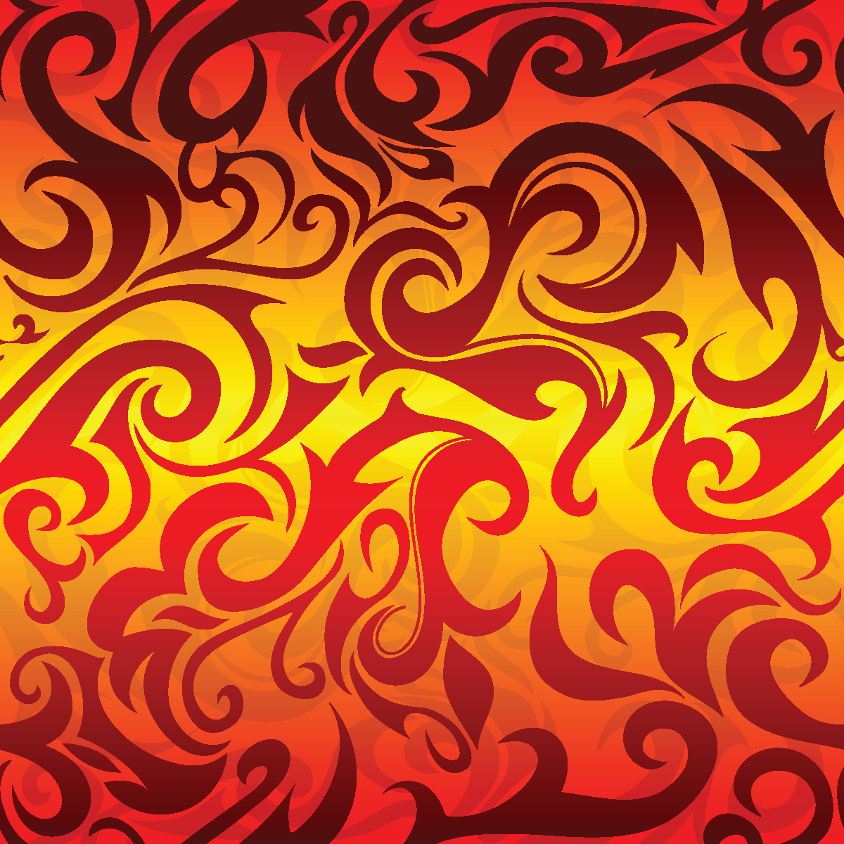 set of abstract fire vector background