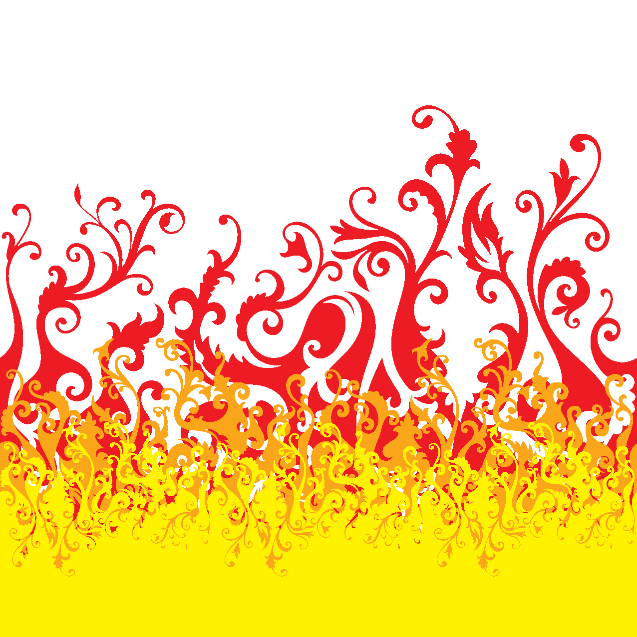 set of abstract fire vector background