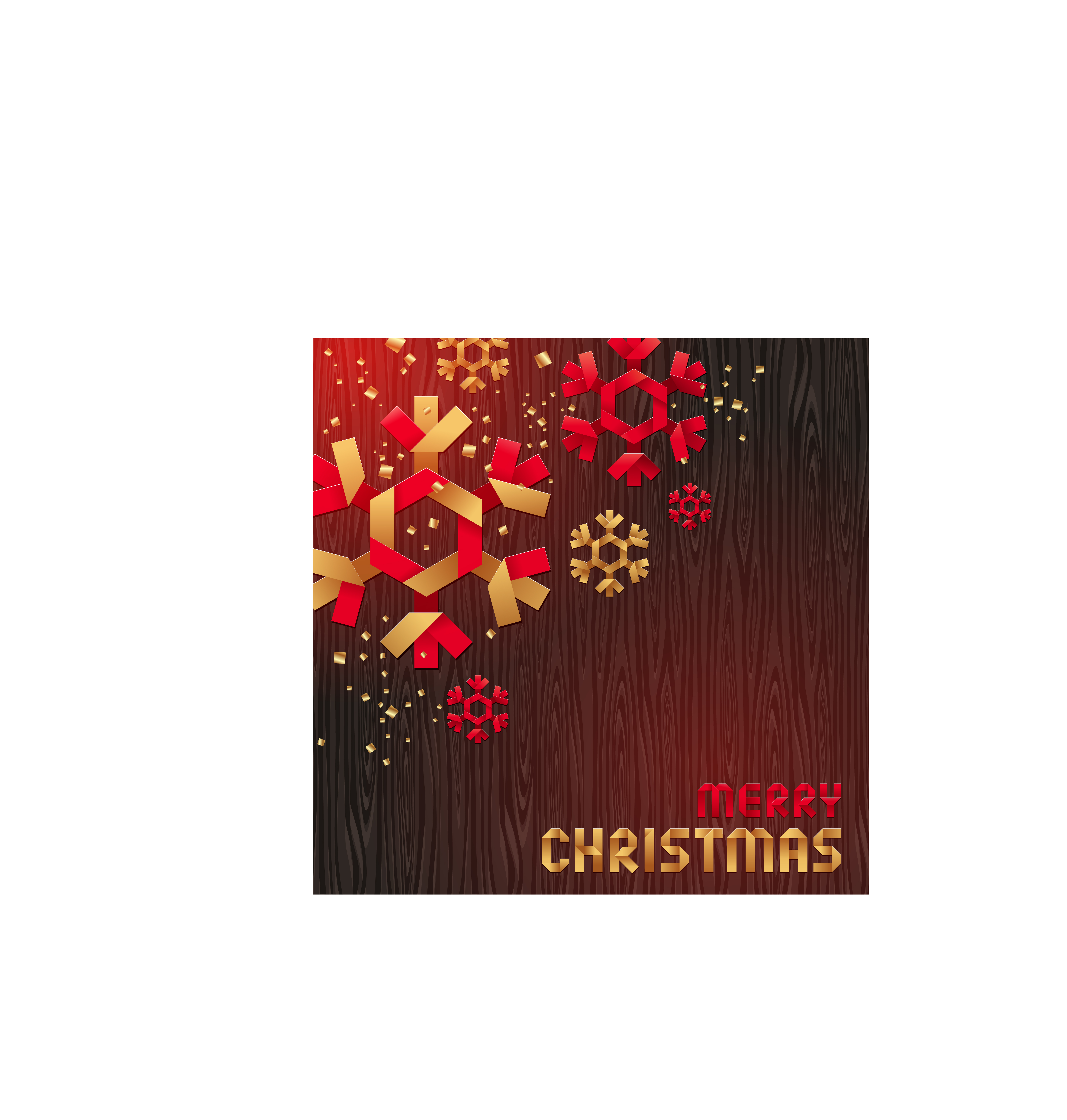 merry christmas origami elements vector