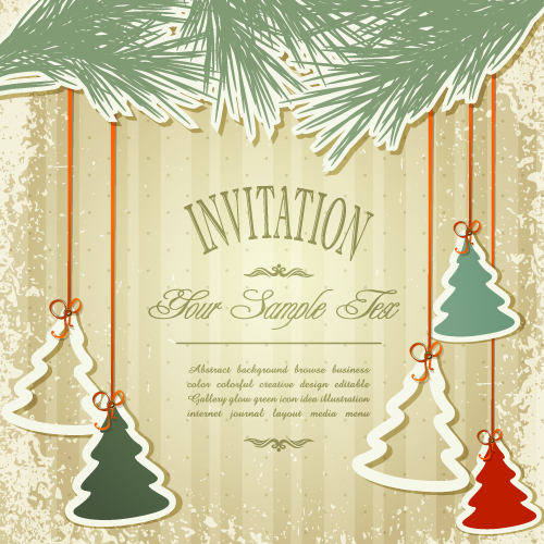 set of christmas design vector background