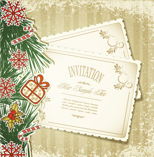 set of christmas design vector background