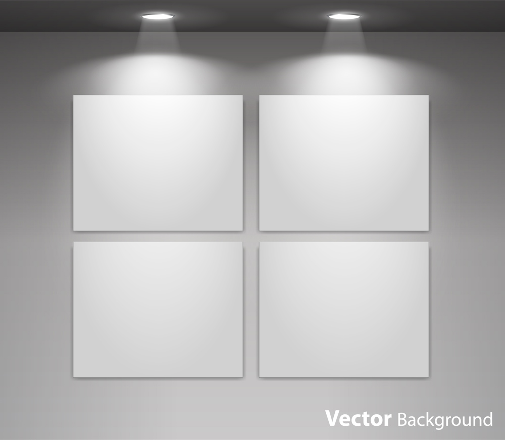 spotlight display wall background vector