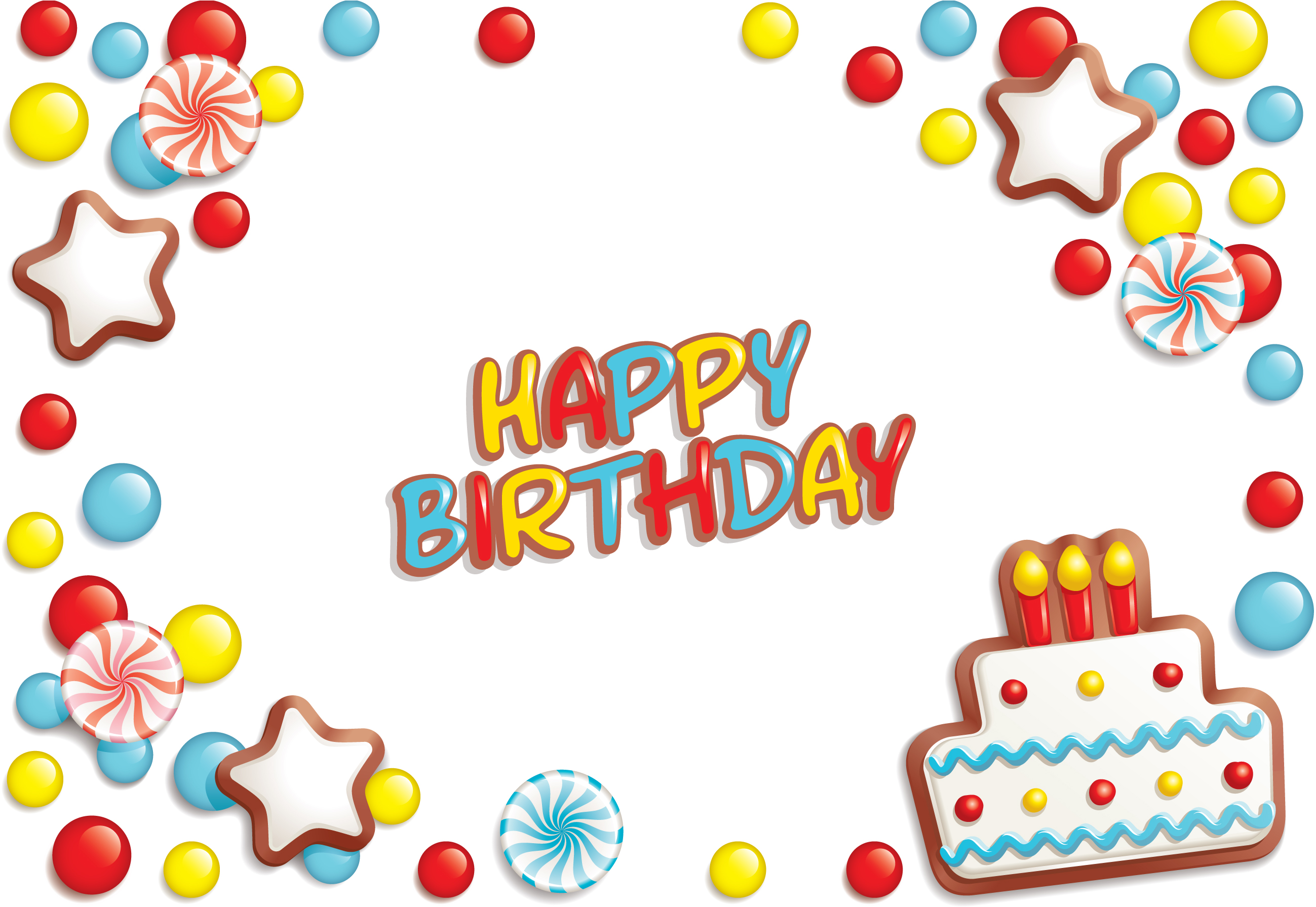 happy birthday design elements free vector