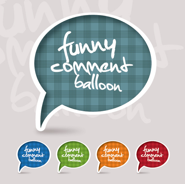 set of funny speech bubbles vector