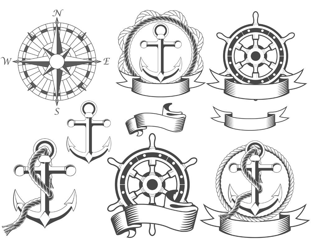 navigation design elements vector labels