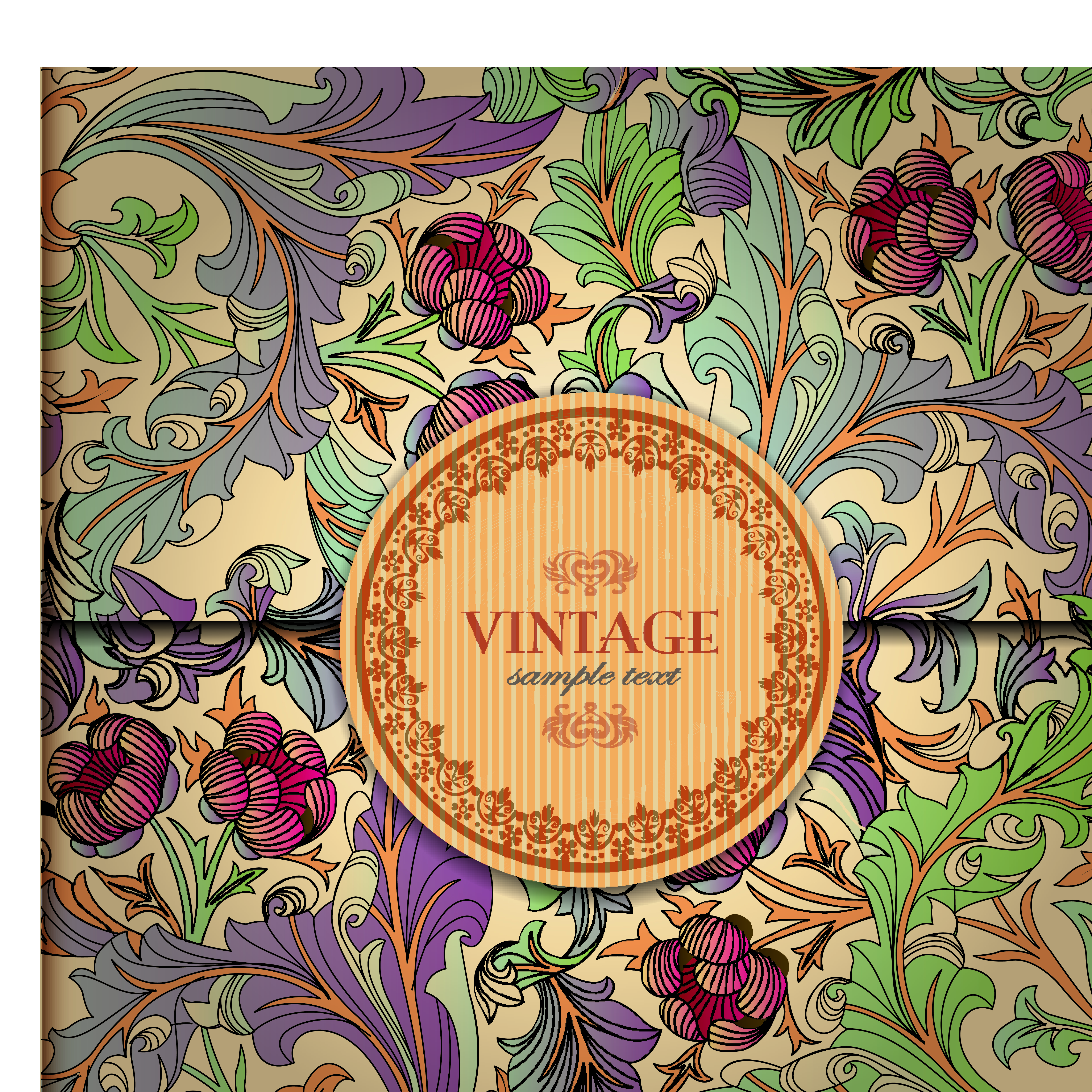 ornate floral vector background