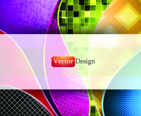 set of abstract mosaic vector backgrounds