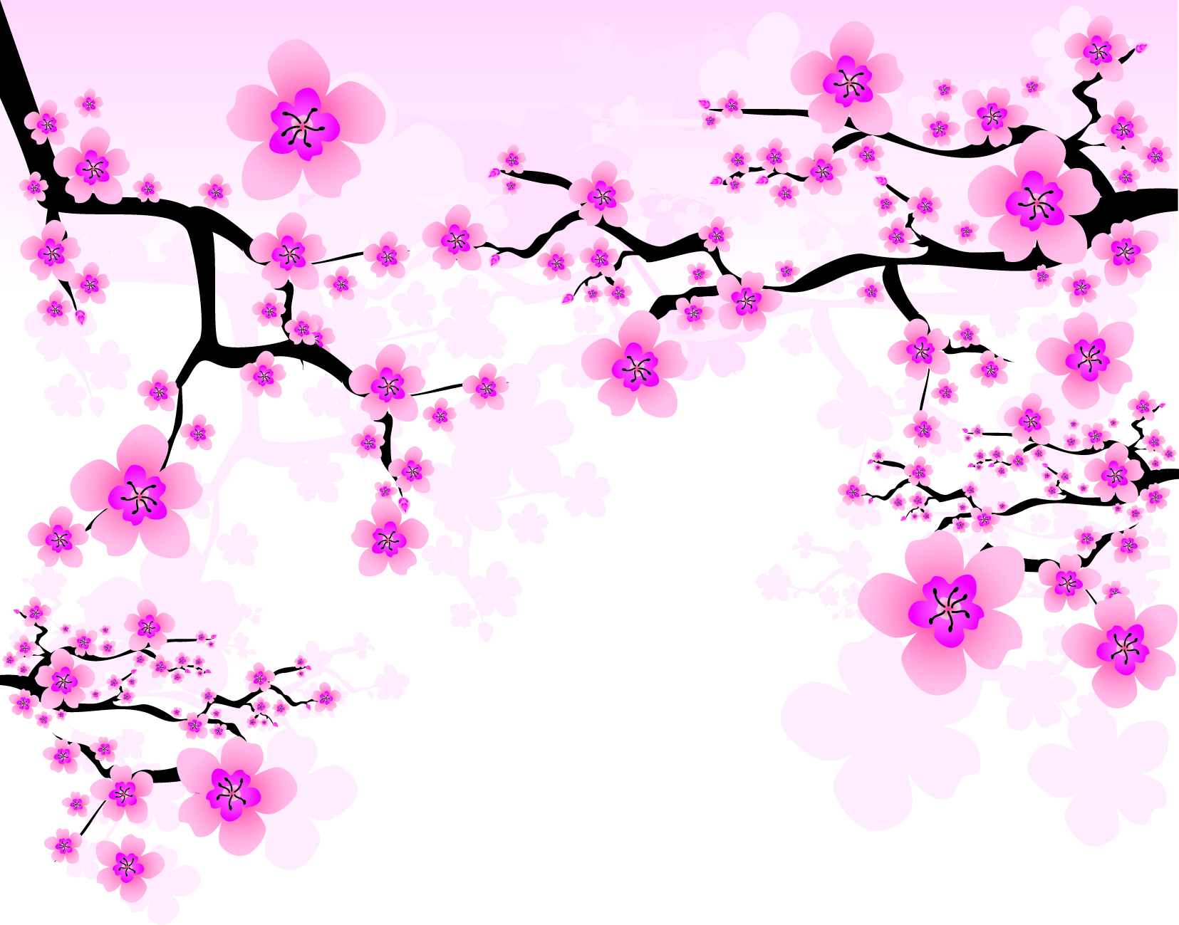 japan cherry blossoms free vector