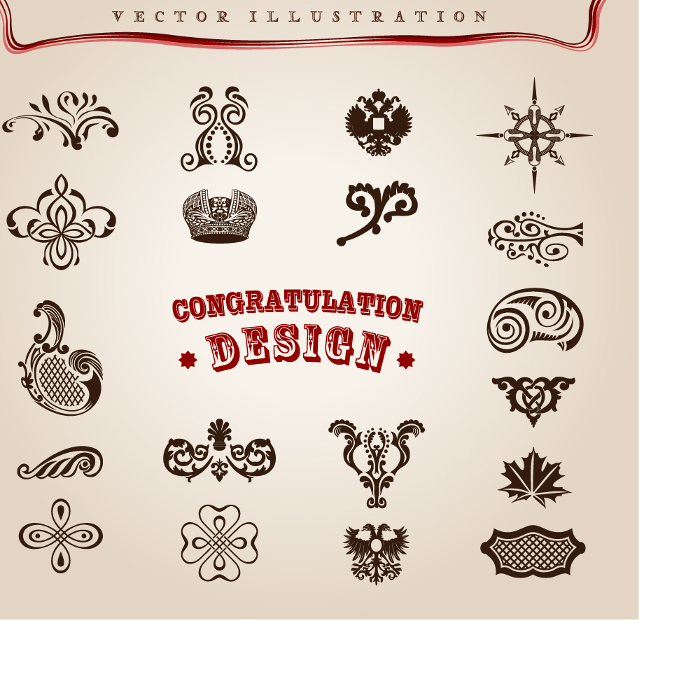 vintage classic borders vector