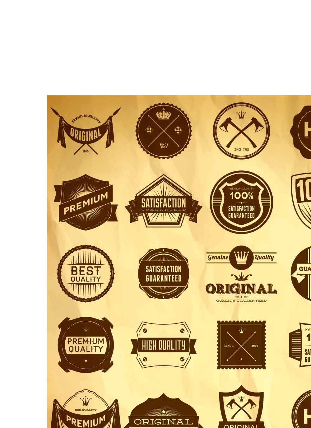 free vector vintage label set