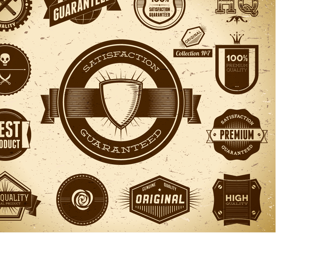 free vector vintage label set