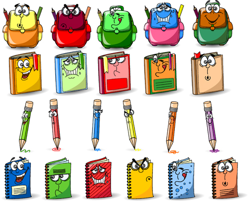 funny cartoon stationery image free vector