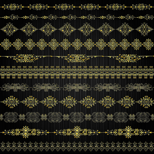 free vector golden lacy pattern