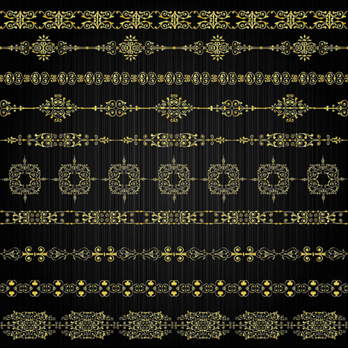 free vector golden lacy pattern