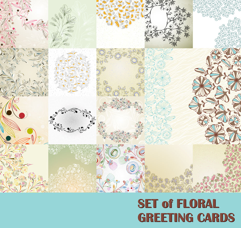 free vector with flowers lacy background