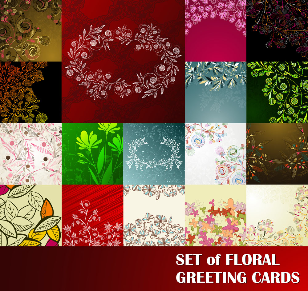 free vector with flowers lacy background