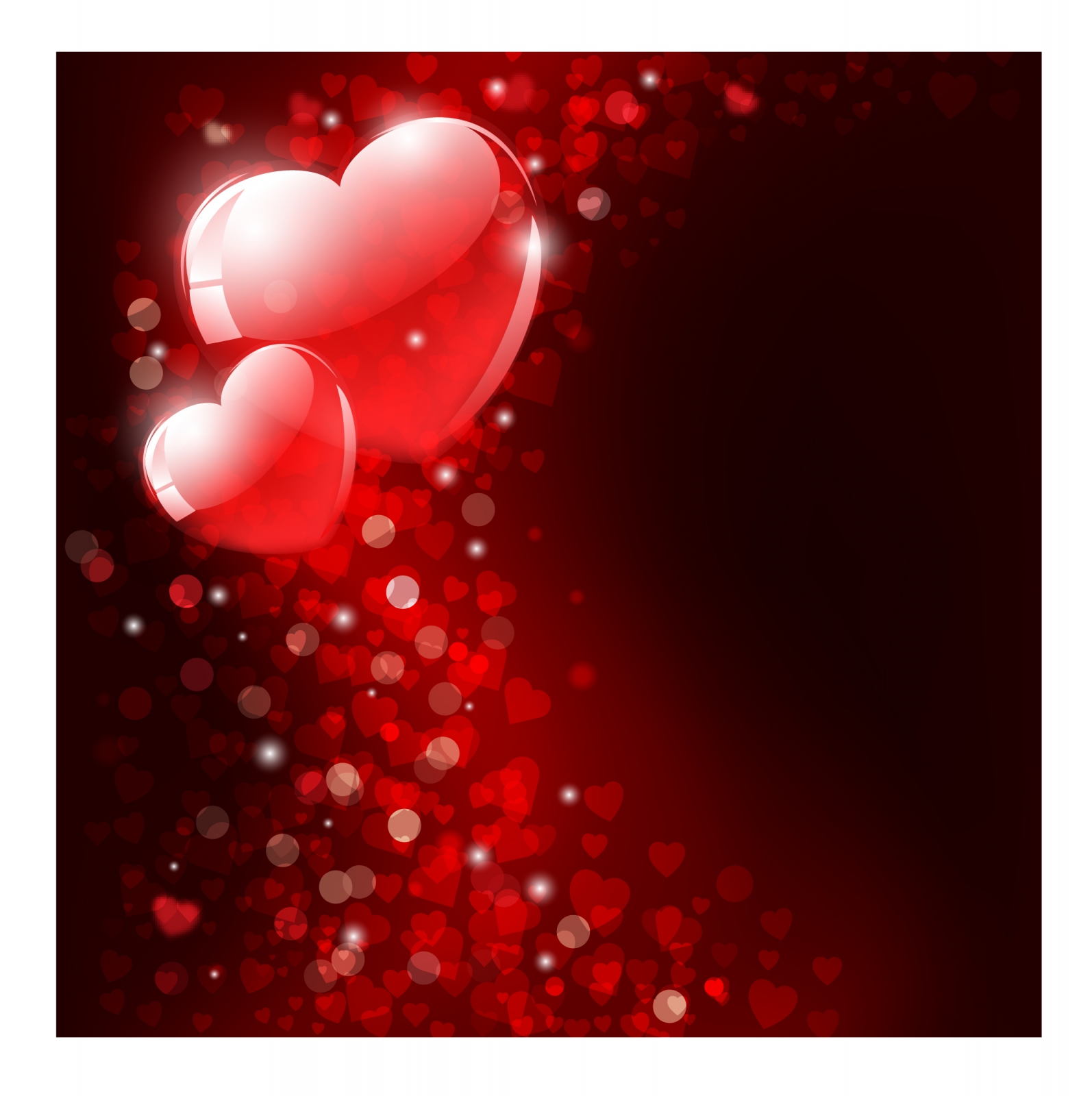 Valentine day background with hearts