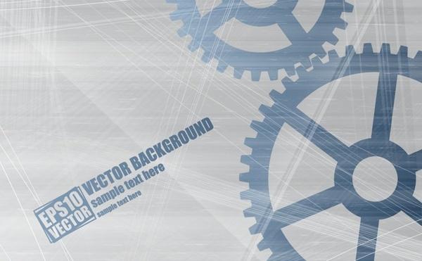 mechanism gears background grey flat design