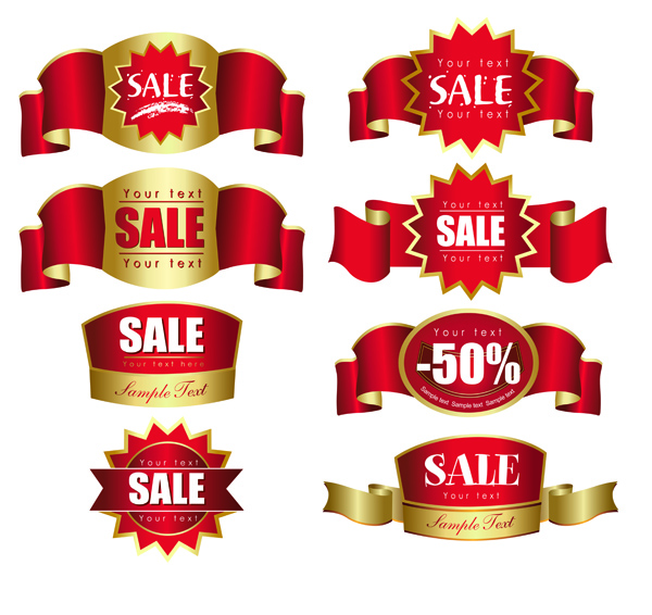 Sale Discount label vector materials