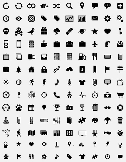 Simple Small Icons Vector Graphics