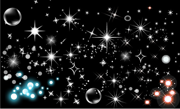 Shining star bubbles vector