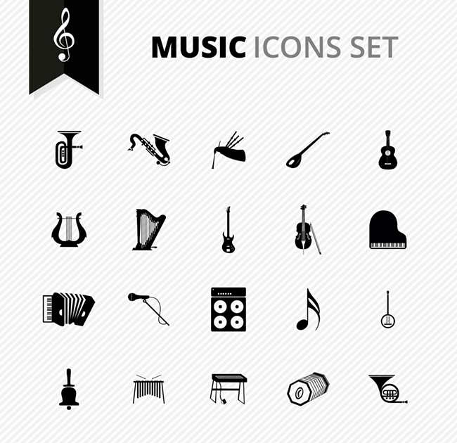 music icons set